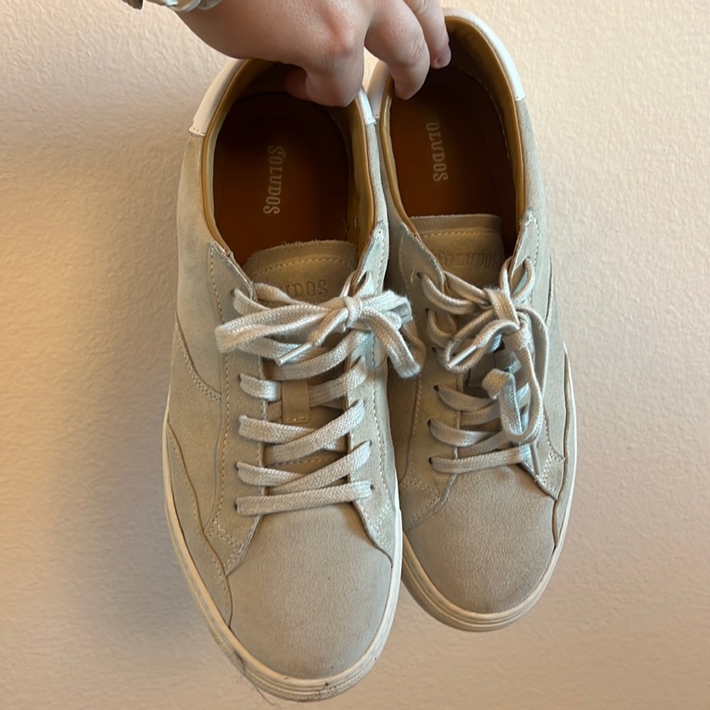 Men’s Soludos Grey Suede Sneaker - Size 10.5